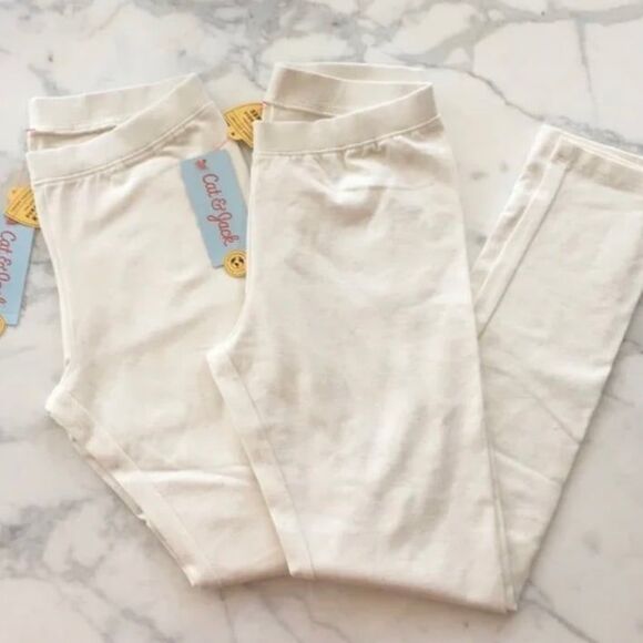 Cat and Jack leggings sparkle almond cream Size 10/12 Large bundle - Picture 2 of 6